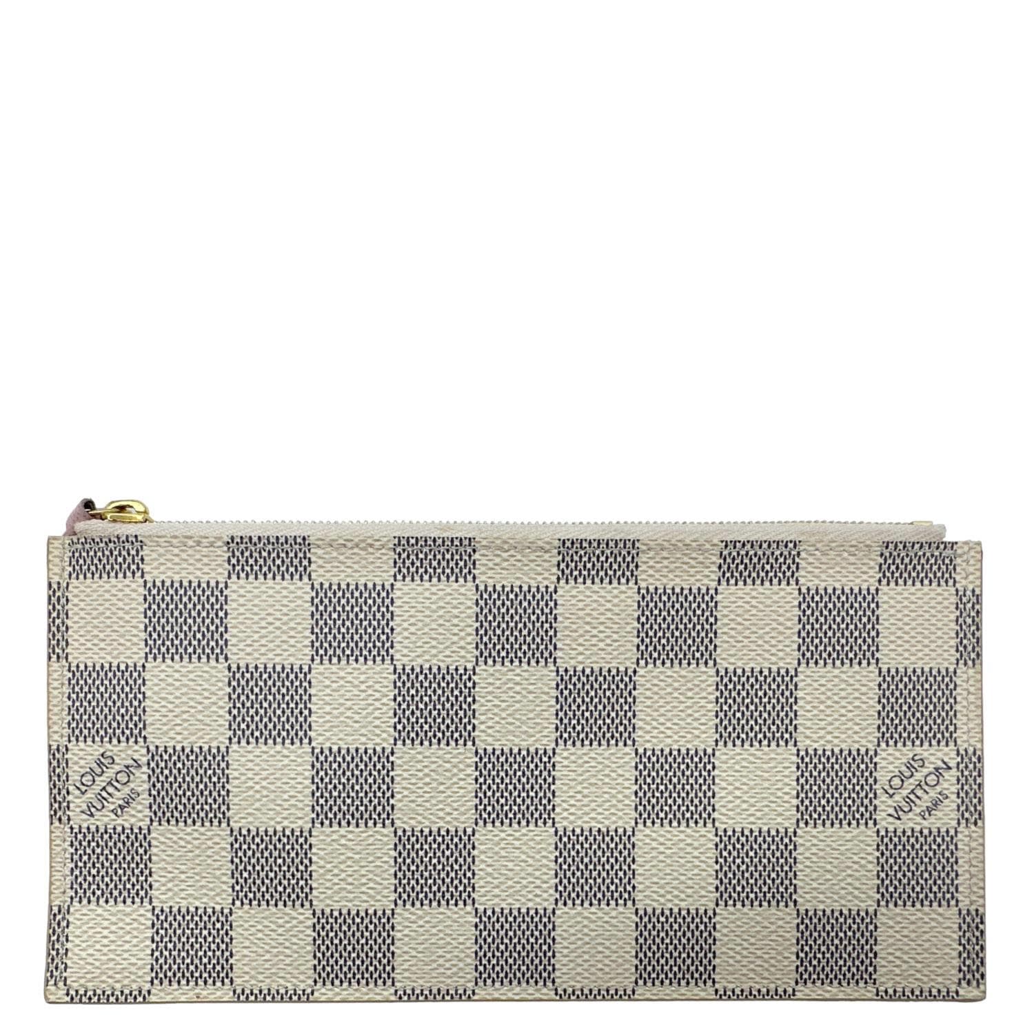 LOUIS VUITTON Felicie Damier Azur Insert Zip Pouch Rose Ballerine