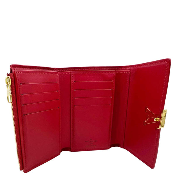 LOUIS VUITTON Capucines Taurillon Leather Compact Wallet Red