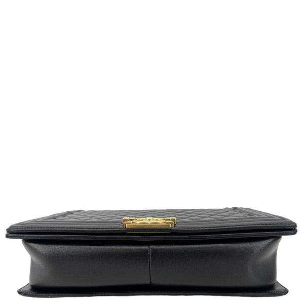 CHANEL Boy Flap Large Quilted Leather Crossbody Bag Black