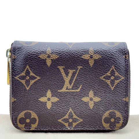 LOUIS VUITTON Monogram Canvas Zippy Coin Purse Brown