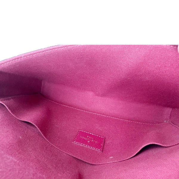 LOUIS VUITTON Felicie Pochette Monogram Canvas Crossbody Bag Brown