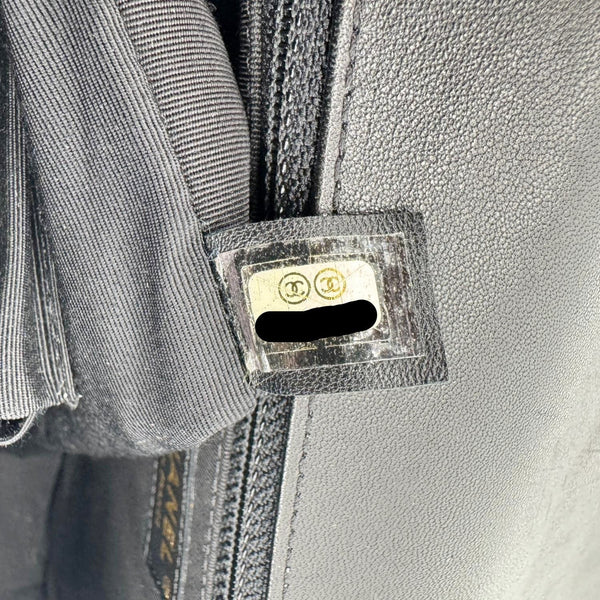 CHANEL Boy Flap Large Quilted Leather Crossbody Bag Black