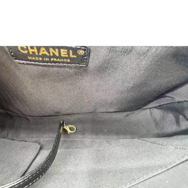 CHANEL Boy Flap Large Quilted Leather Crossbody Bag Black