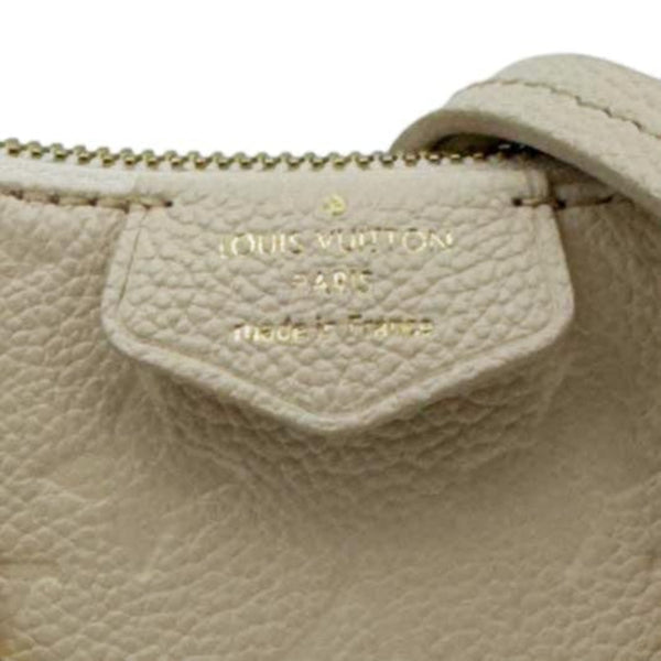 LOUIS VUITTON Easy Pouch On Strap Empreinte Leather Shoulder Bag Pouch Cream