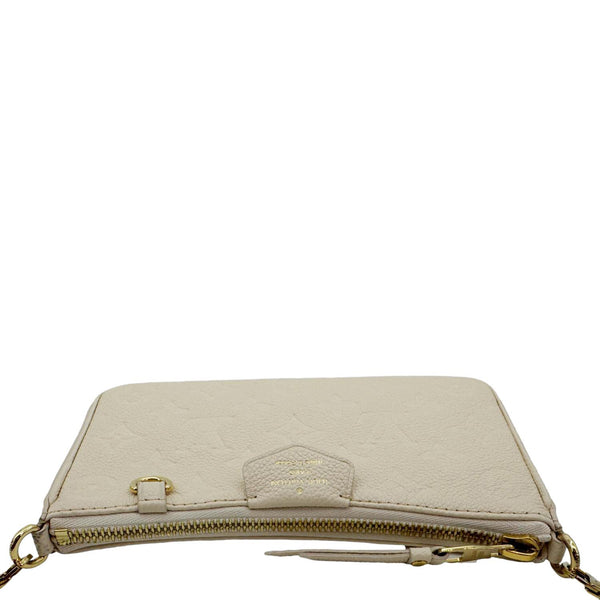 LOUIS VUITTON Easy Pouch On Strap Empreinte Leather Shoulder Bag Pouch Cream