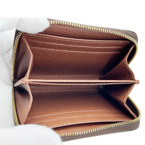 LOUIS VUITTON Monogram Canvas Zippy Coin Purse Brown