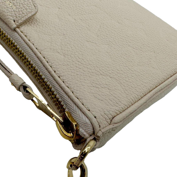 LOUIS VUITTON Easy Pouch On Strap Empreinte Leather Shoulder Bag Pouch Cream