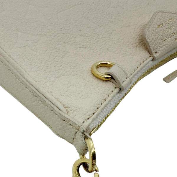 LOUIS VUITTON Easy Pouch On Strap Empreinte Leather Shoulder Bag Pouch Cream