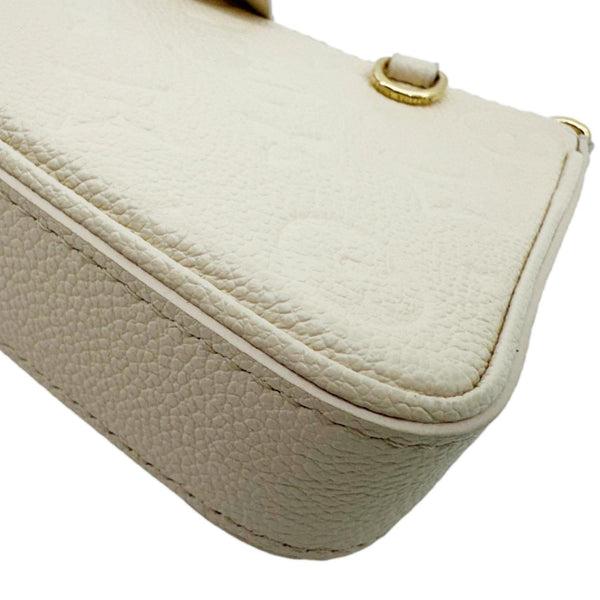 LOUIS VUITTON Easy Pouch On Strap Empreinte Leather Shoulder Bag Pouch Cream