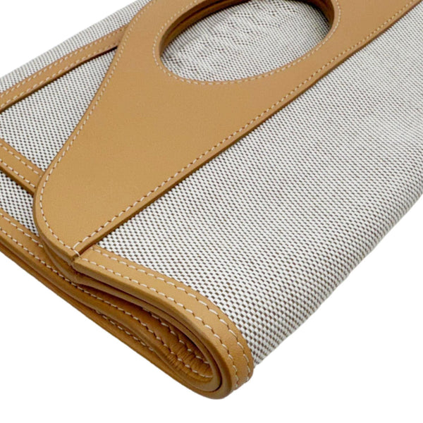 BURBERRY Pocket Canvas Tote Shoulder Bag Brown