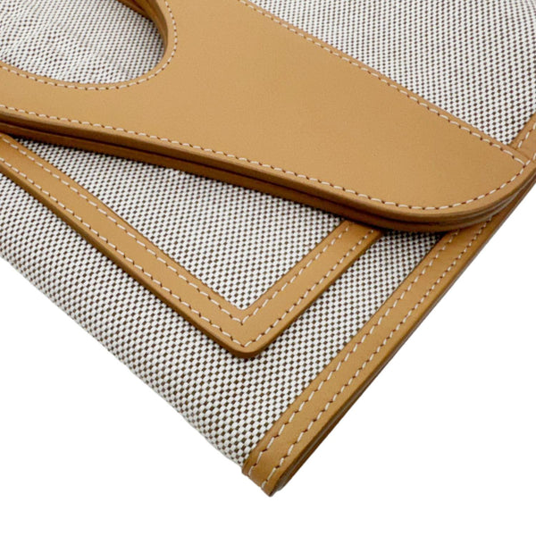 BURBERRY Pocket Canvas Tote Shoulder Bag Brown