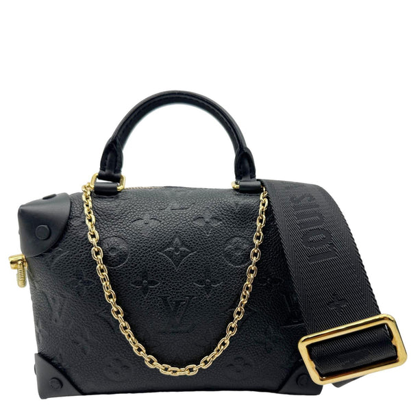 LOUIS VUITTON Petite Malle Souple Monogram Empreinte Shoulder Bag Black