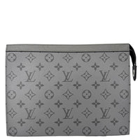 LOUIS VUITTON Voyage MM Monogram Eclipse Pouch Bag Gray