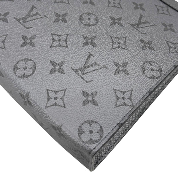 LOUIS VUITTON Voyage MM Monogram Eclipse Pouch Bag Gray