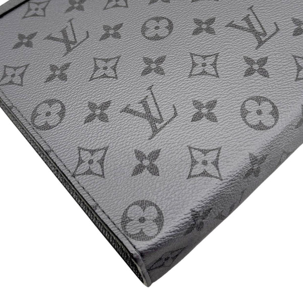 LOUIS VUITTON Voyage MM Monogram Eclipse Pouch Bag Gray