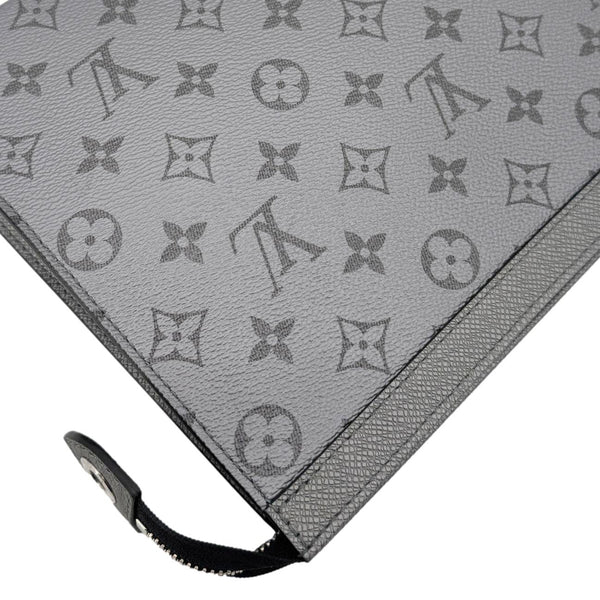 LOUIS VUITTON Voyage MM Monogram Eclipse Pouch Bag Gray