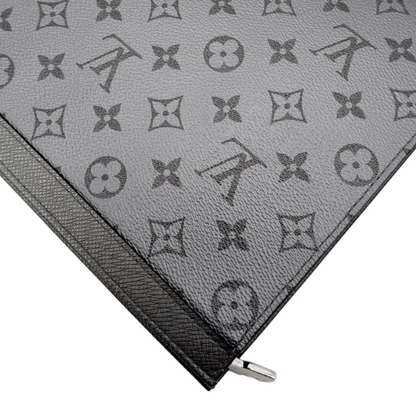 LOUIS VUITTON Voyage MM Monogram Eclipse Pouch Bag Gray