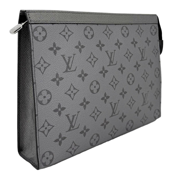 LOUIS VUITTON Voyage MM Monogram Eclipse Pouch Bag Gray