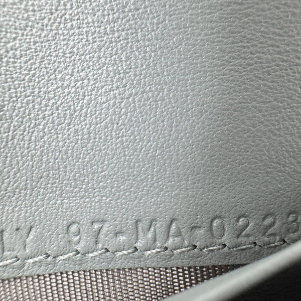 CHRISTIAN DIOR Saddle Oblique Canvas Card Holder Gray