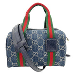 GUCCI Mini GG Blue Denim Shoulder Bag Blue 859975