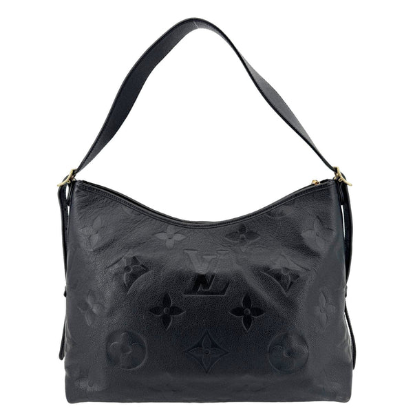 LOUIS VUITTON Carryall MM Monogram Empreinte Leather Shoulder Bag Black
