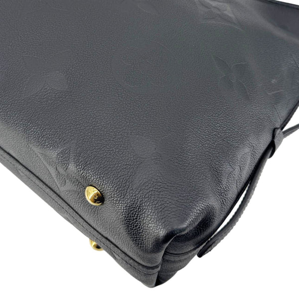 LOUIS VUITTON Carryall MM Monogram Empreinte Leather Shoulder Bag Black