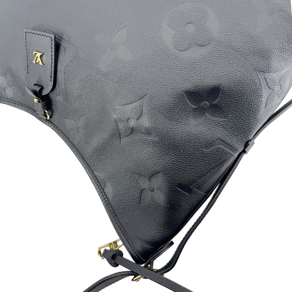 LOUIS VUITTON Carryall MM Monogram Empreinte Leather Shoulder Bag Black