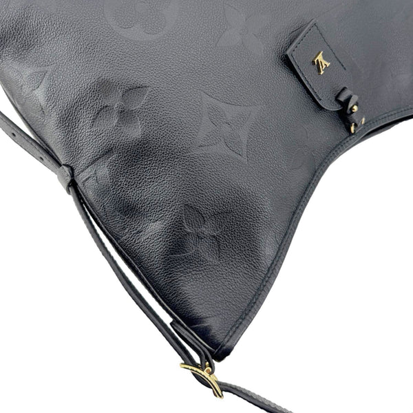 LOUIS VUITTON Carryall MM Monogram Empreinte Leather Shoulder Bag Black
