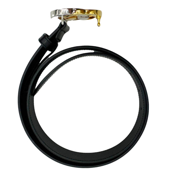 GUCCI GG Buckle Leather Belt Size 90.36 Black 601254