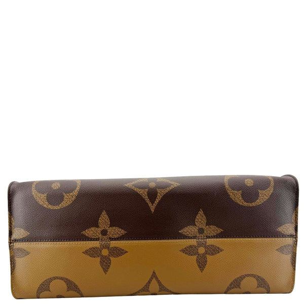 LOUIS VUITTON Onthego GM Monogram Reverse Canvas Tote Bag Brown