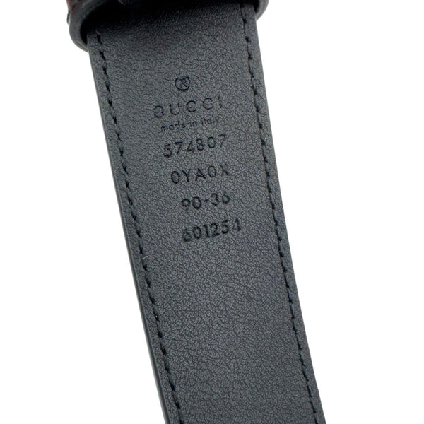 GUCCI GG Buckle Leather Belt Size 90.36 Black 601254