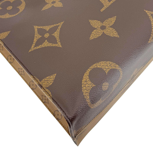 LOUIS VUITTON Onthego GM Monogram Reverse Canvas Tote Bag Brown