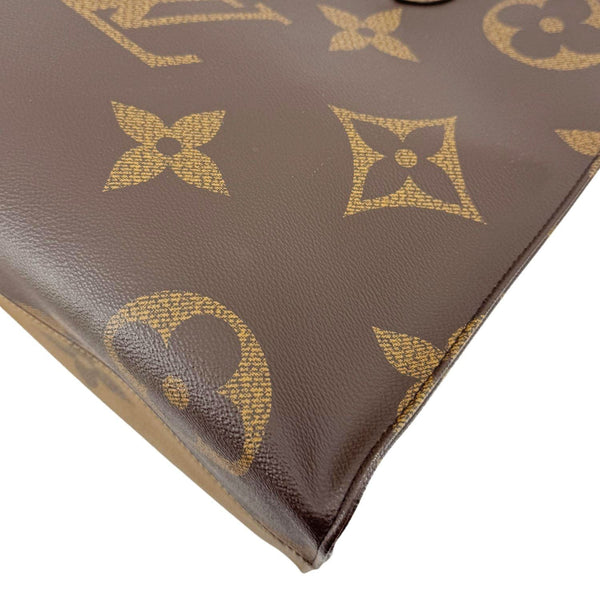 LOUIS VUITTON Onthego GM Monogram Reverse Canvas Tote Bag Brown