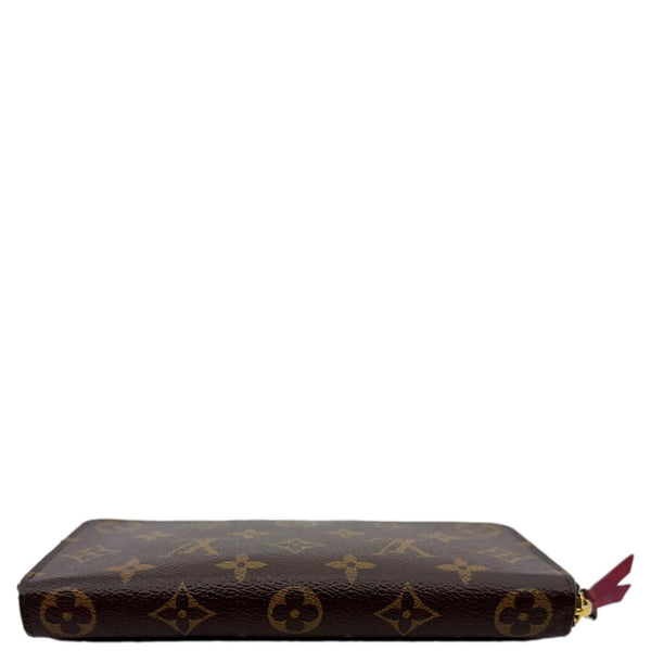 LOUIS VUITTON Clemence Monogram Canvas Zippy Wallet Brown