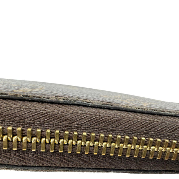 LOUIS VUITTON Clemence Monogram Canvas Zippy Wallet Brown
