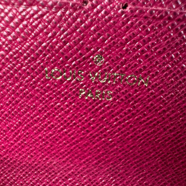 LOUIS VUITTON Clemence Monogram Canvas Zippy Wallet Brown