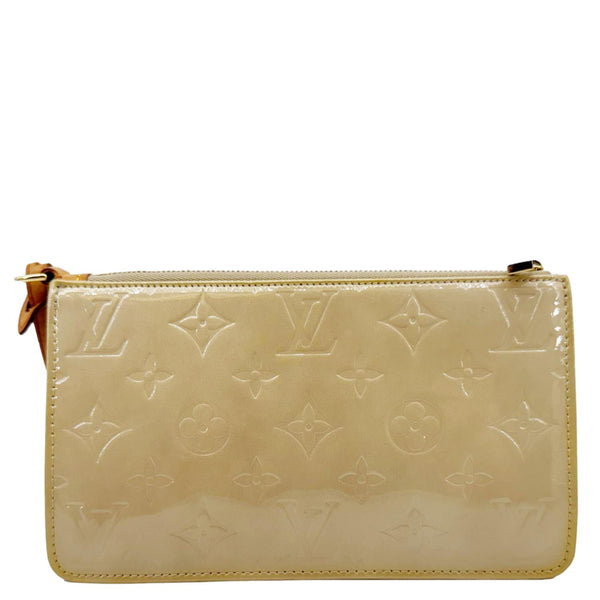 LOUIS VUITTON Lexington Pochette Monogram Vernis Pouch Bag Creme
