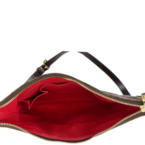 LOUIS VUITTON Bloomsbury PM Damier Ebene Crossbody Bag Brown