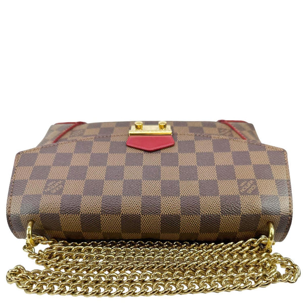 LOUIS VUITTON Caissa Damier Ebene Chain Clutch Shoulder Bag Brown