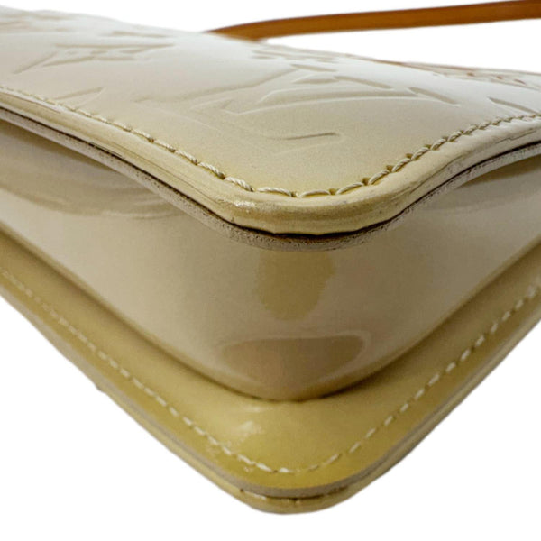 LOUIS VUITTON Lexington Pochette Monogram Vernis Pouch Bag Creme