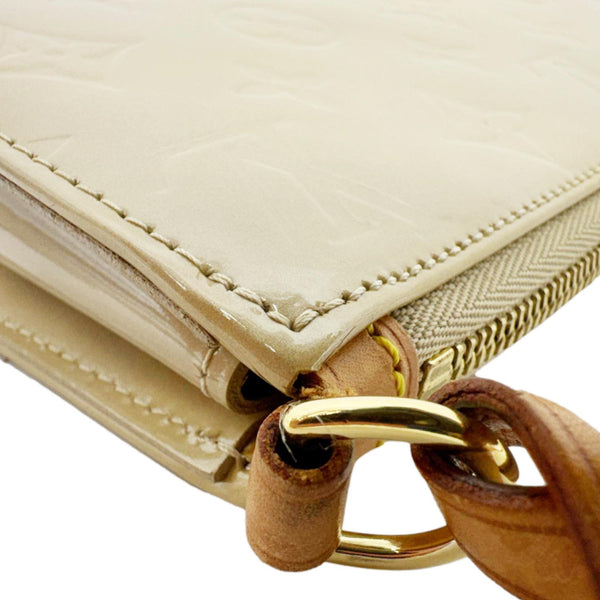 LOUIS VUITTON Lexington Pochette Monogram Vernis Pouch Bag Creme