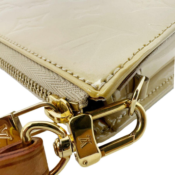 LOUIS VUITTON Lexington Pochette Monogram Vernis Pouch Bag Creme