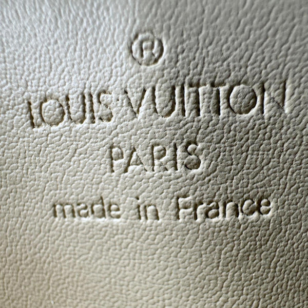 LOUIS VUITTON Lexington Pochette Monogram Vernis Pouch Bag Creme
