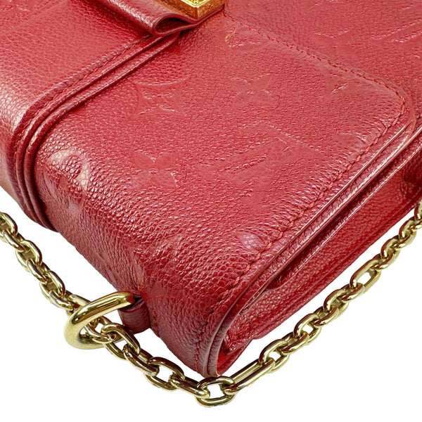 LOUIS VUITTONSaint Sulpice BB Monogram Empreinte Leather Shoulder Bag Red