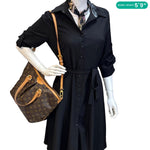 LOUIS VUITTON Palermo PM Monogram Canvas Shoulder Bag Brown