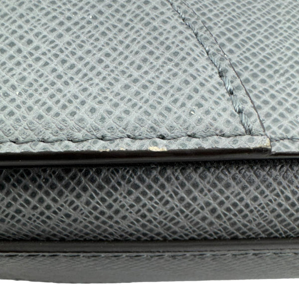 LOUIS VUITTON New flap Taiga Leather Messenger Bag Gray