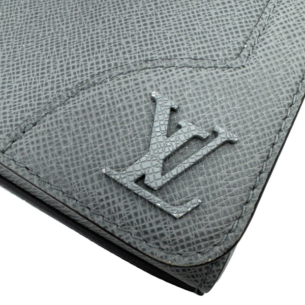 LOUIS VUITTON New flap Taiga Leather Messenger Bag Gray