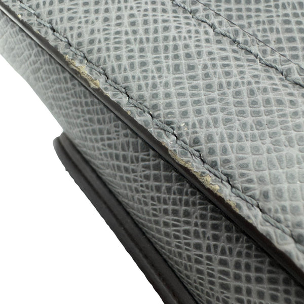 LOUIS VUITTON New flap Taiga Leather Messenger Bag Gray