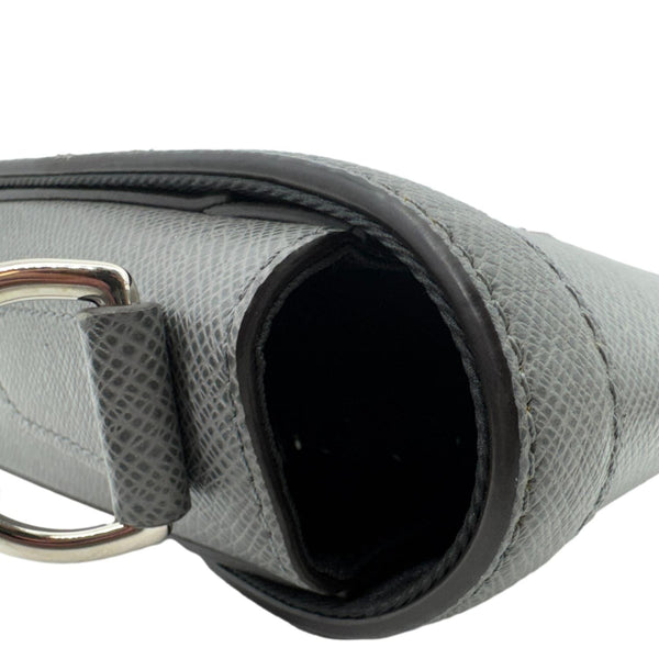 LOUIS VUITTON New flap Taiga Leather Messenger Bag Gray