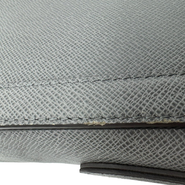 LOUIS VUITTON New flap Taiga Leather Messenger Bag Gray